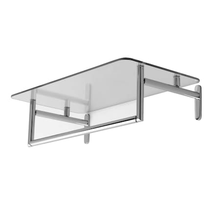 Ginger 24" Hotel Shelf With Towel Bar in Polished Chrome 0243-24/PC
